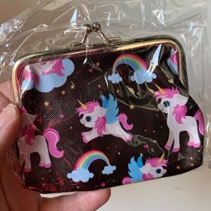 Unicorn and rainbows coin purse